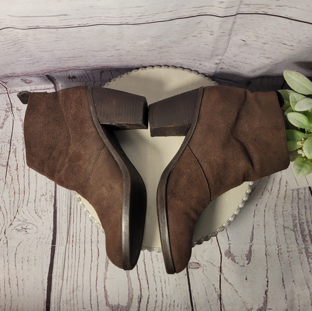 Dolce Vita Joust Brown Suede Ankle Bootie Boot Size 8.5 - Picture 4 of 10